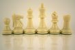 White Chess pieces reflection