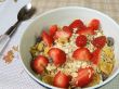 Granola and strawberries