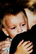 Mother comforting the child