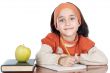 adorable girl studying