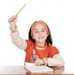 adorable girl studying