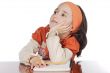 adorable girl studying