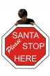 Young man Santa stop