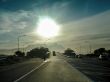 Sunset, highway road