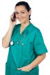 Lady Doctor speaking on the telephone