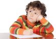 adorable boy studying