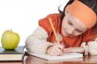 adorable girl studying