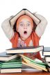 adorable girl studying