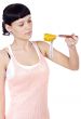 attractive girl with tape measure
