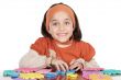 adorable girl studying