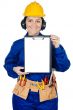 Lady construction worker