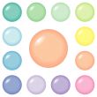 Buttons - round and pastel