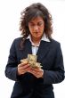 Business woman counting