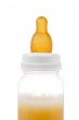 Detail of baby bottle with milk