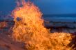 beach campfire