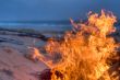 beach campfire