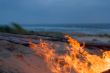 beach campfire