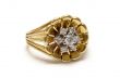 Diamond Blossom Goldring