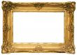 Gold Plated Wooden Picture Frame w/ Path - Wide