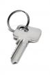 Single Apartment Key w/ Ring - Front View