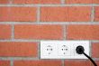 Brick Wall w/ Power Outlet