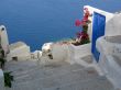 Door and Flowers in Santorini