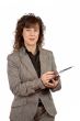 Business woman writing