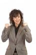 Excited businesswoman