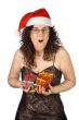 Christmas girl surprised