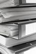 Stacked Black File Folders
