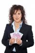 Holding a fan of money