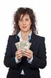 Holding a fan of money