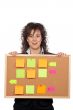 Holding the corkboard