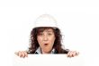 Surprised female architect