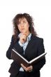 Business woman with book