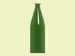 Green glass bottle