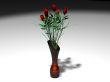 Red roses in vase