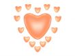 Copper valentine hearts