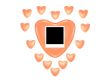 Copper valentine hearts with photo space