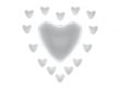 Silver valentine hearts