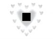 Silver valentine hearts with photo space