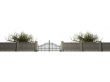 Gate with bushes