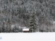 An old barn in winter