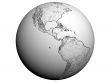 America on an earth globe
