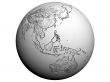 Australia on an earth globe