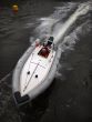 Racing boat on a bend