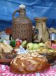 Traditional Ukrainian festive dinner meals