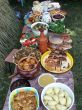 Traditional Ukrainian festive dinner meals