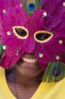 young girl with mask