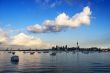 Auckland skyline with blue sky